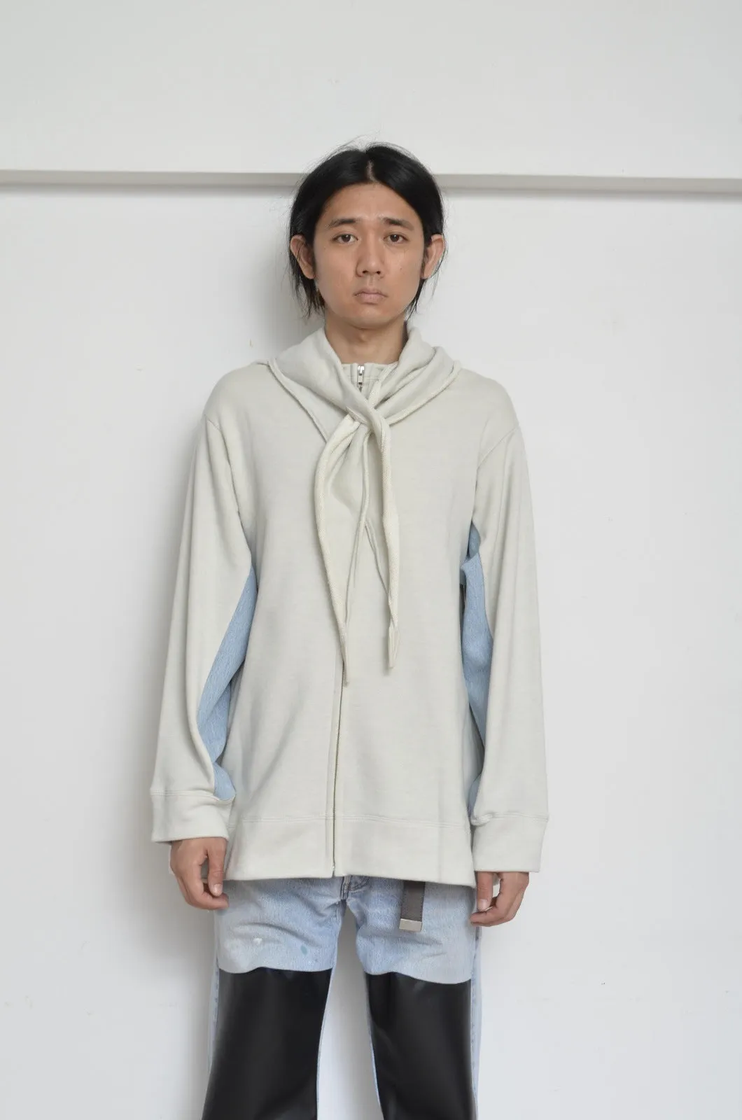 △ SHAWL ZIP-UP PARKA/GRY/01