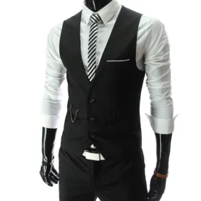 2023 New Arrival Dress Vests For Men Slim Fit Mens Suit Vest Male Waistcoat Gilet Homme Casual Sleeveless Formal Business Jacket