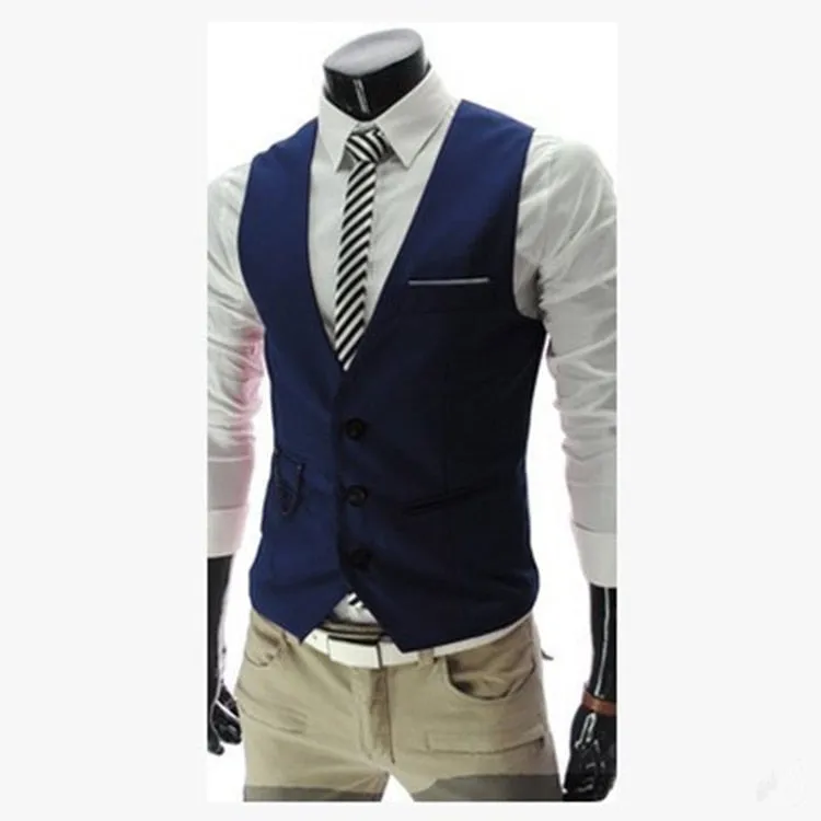 2023 New Arrival Dress Vests For Men Slim Fit Mens Suit Vest Male Waistcoat Gilet Homme Casual Sleeveless Formal Business Jacket