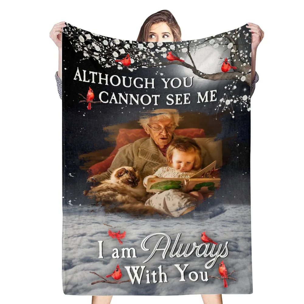 4FunGift® Personalized Photo Blanket In Loving Memories Always With You Blankets