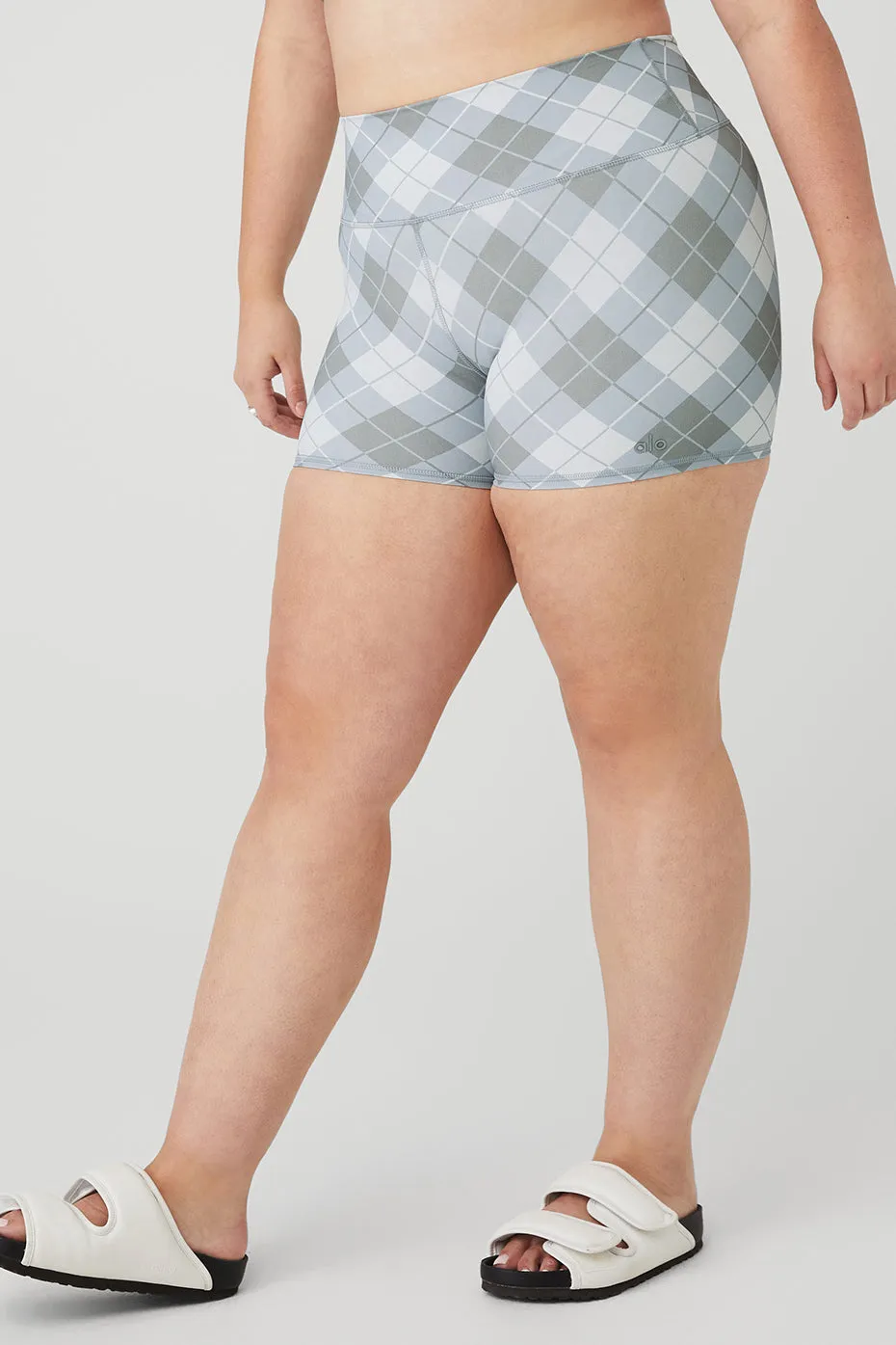 4" Vapor High-Waist Argyle Short - Gravel/Titanium