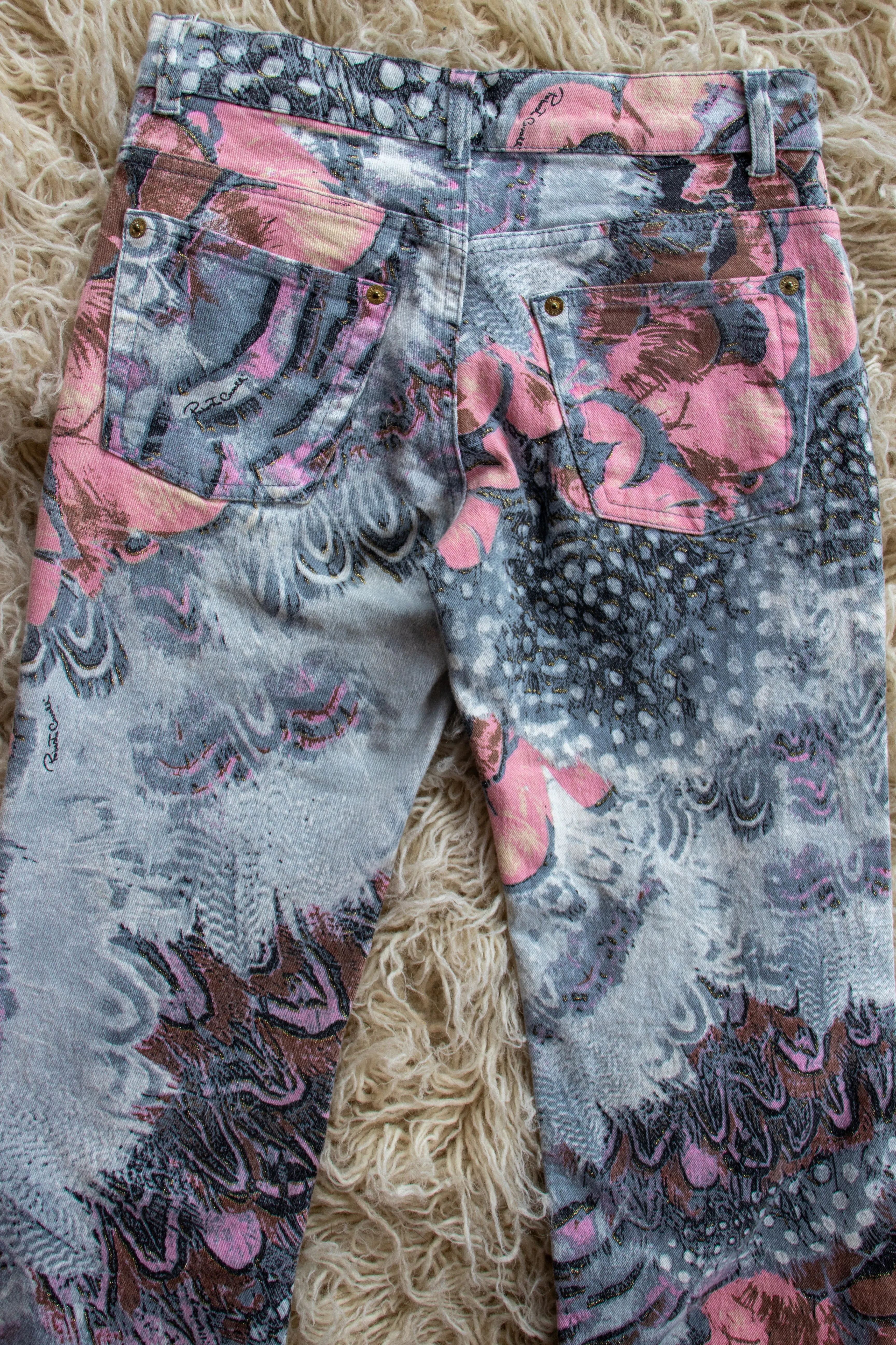 90s Roberto Cavalli Floral Jeans