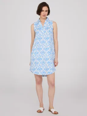 Abstract Print Popover Dress With Pockets