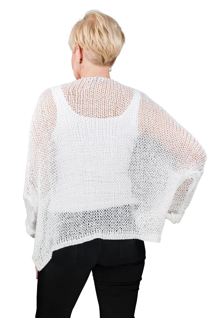 Adena Butterfly Open Knit Topper (BLS143)