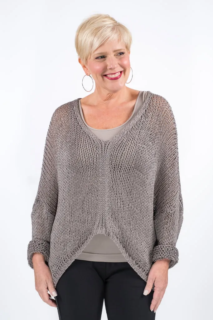 Adena Butterfly Open Knit Topper (BLS143)