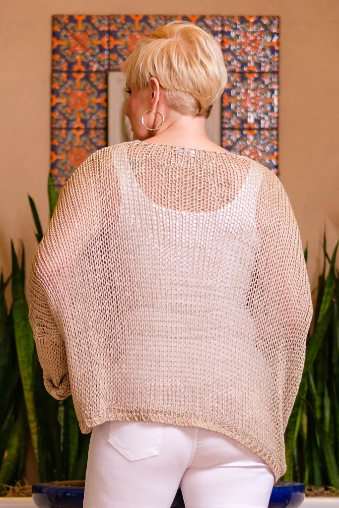 Adena Butterfly Open Knit Topper (BLS143)