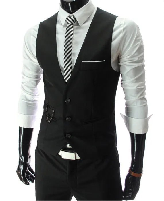 Advbridge New Arrival Dress Vests For Men Slim Fit Mens Suit Vest Male Waistcoat Gilet Homme Casual Sleeveless Formal Business Jacket