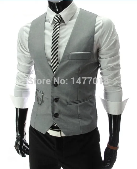 Advbridge New Arrival Dress Vests For Men Slim Fit Mens Suit Vest Male Waistcoat Gilet Homme Casual Sleeveless Formal Business Jacket