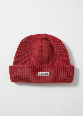 Afends Unisex Nowhere - Wharfie Beanie - Brick