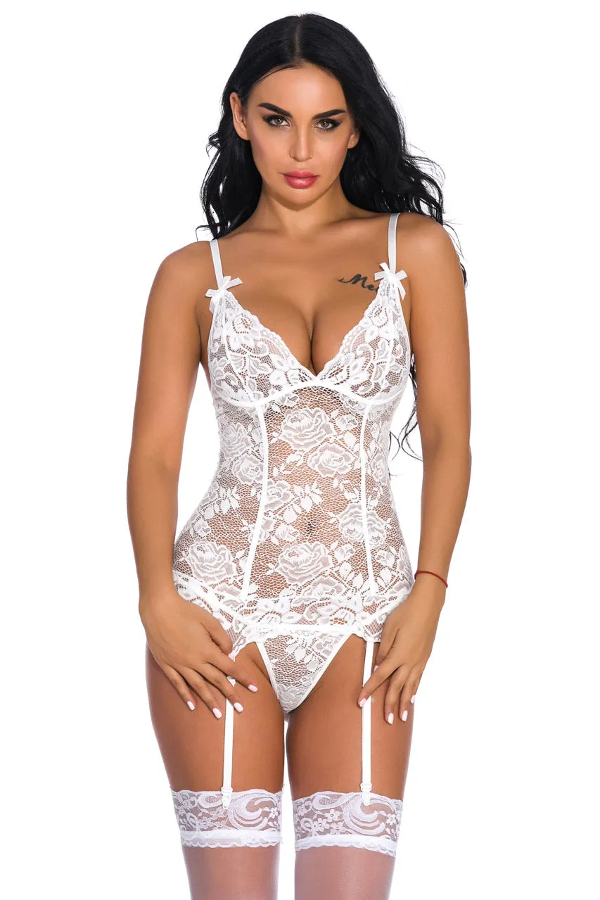 All Lace Garter Cami Lingerie