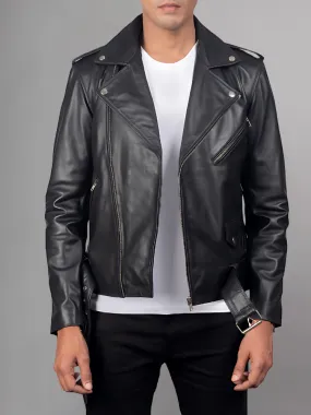 Allaric Alley Mocha Leather Biker Jacket