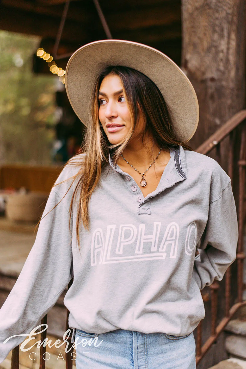 Alpha O Cozy Long Sleeve Henley