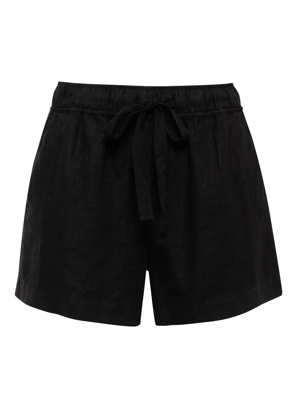 Always Linen Standard Rise Short Black