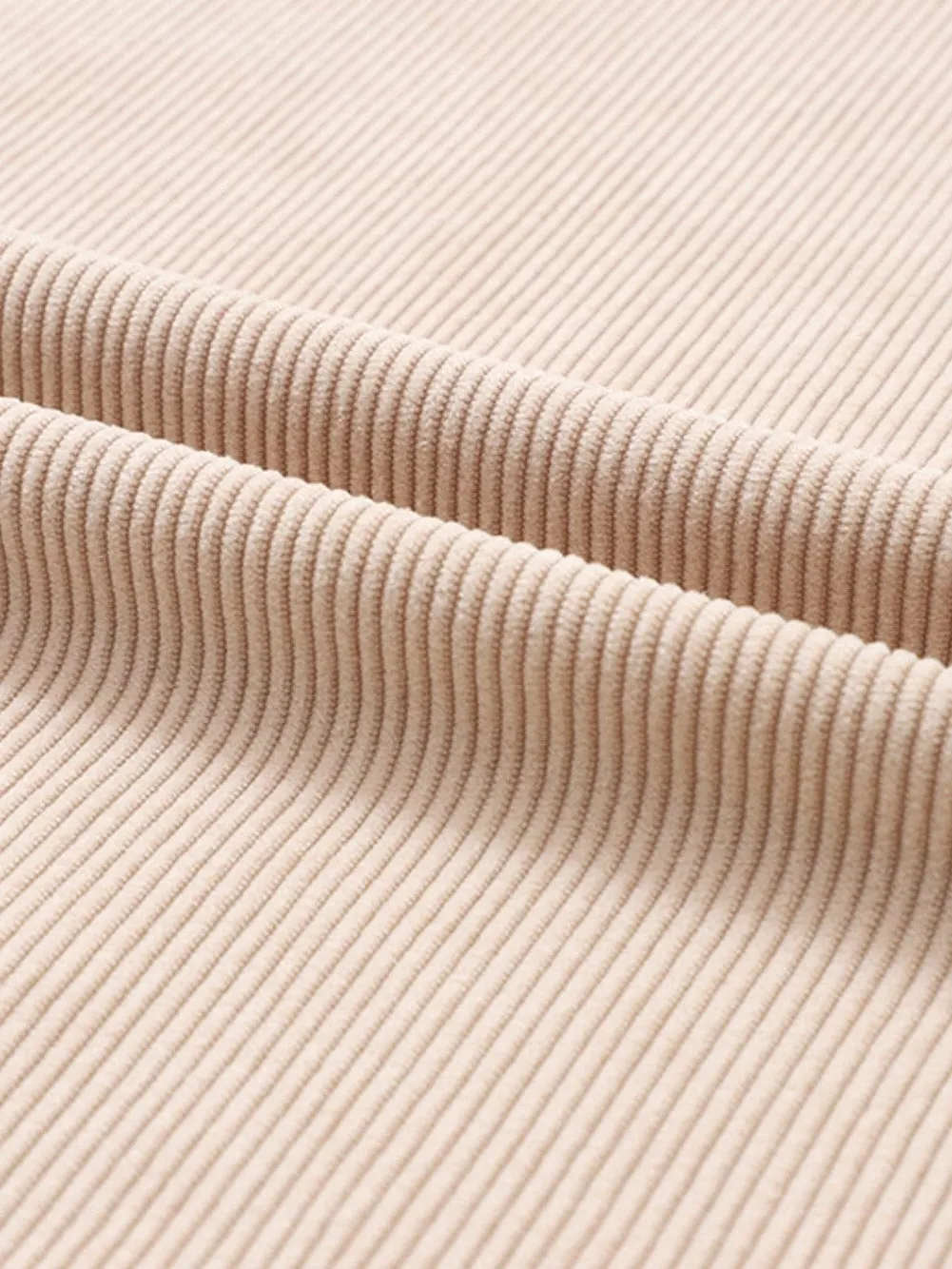 Apricot Corded Ribbed Oversized Sweater