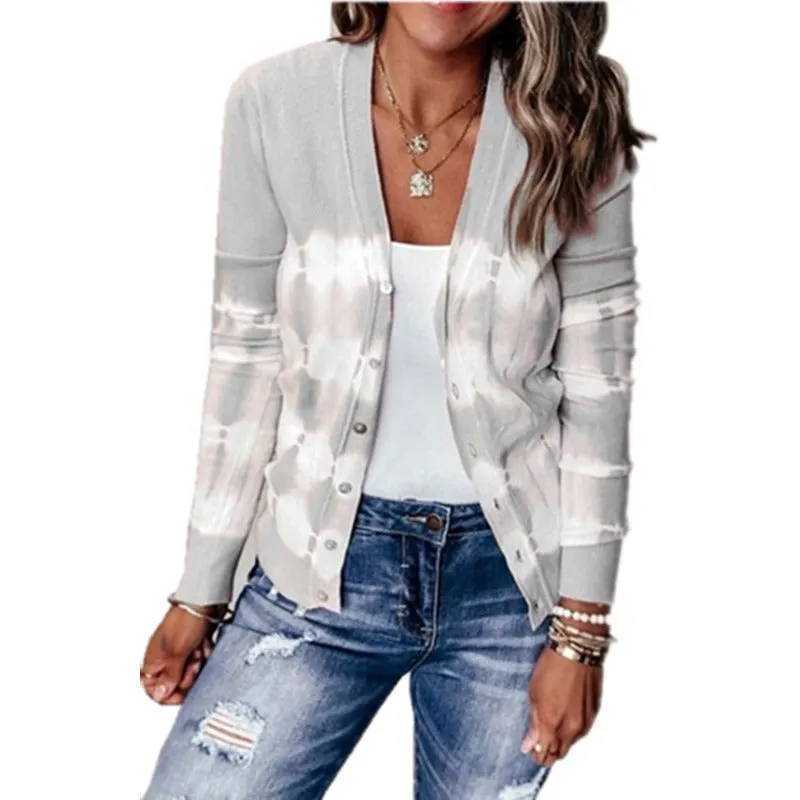 Autumn and winter new women's jacket casual loose knitted jacket cardigan