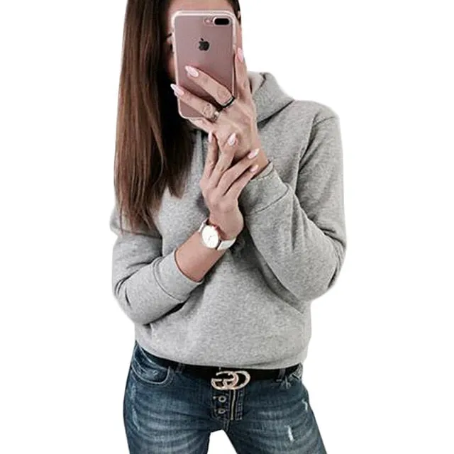 Autumn Tracksuit Long Sleeve Thicken Hooded Sweatshirts 2 Piece