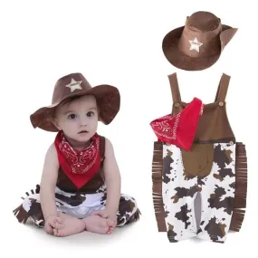 Baby Boy Cowboy  Costume Set 3Pcs - Newborn to 10Y