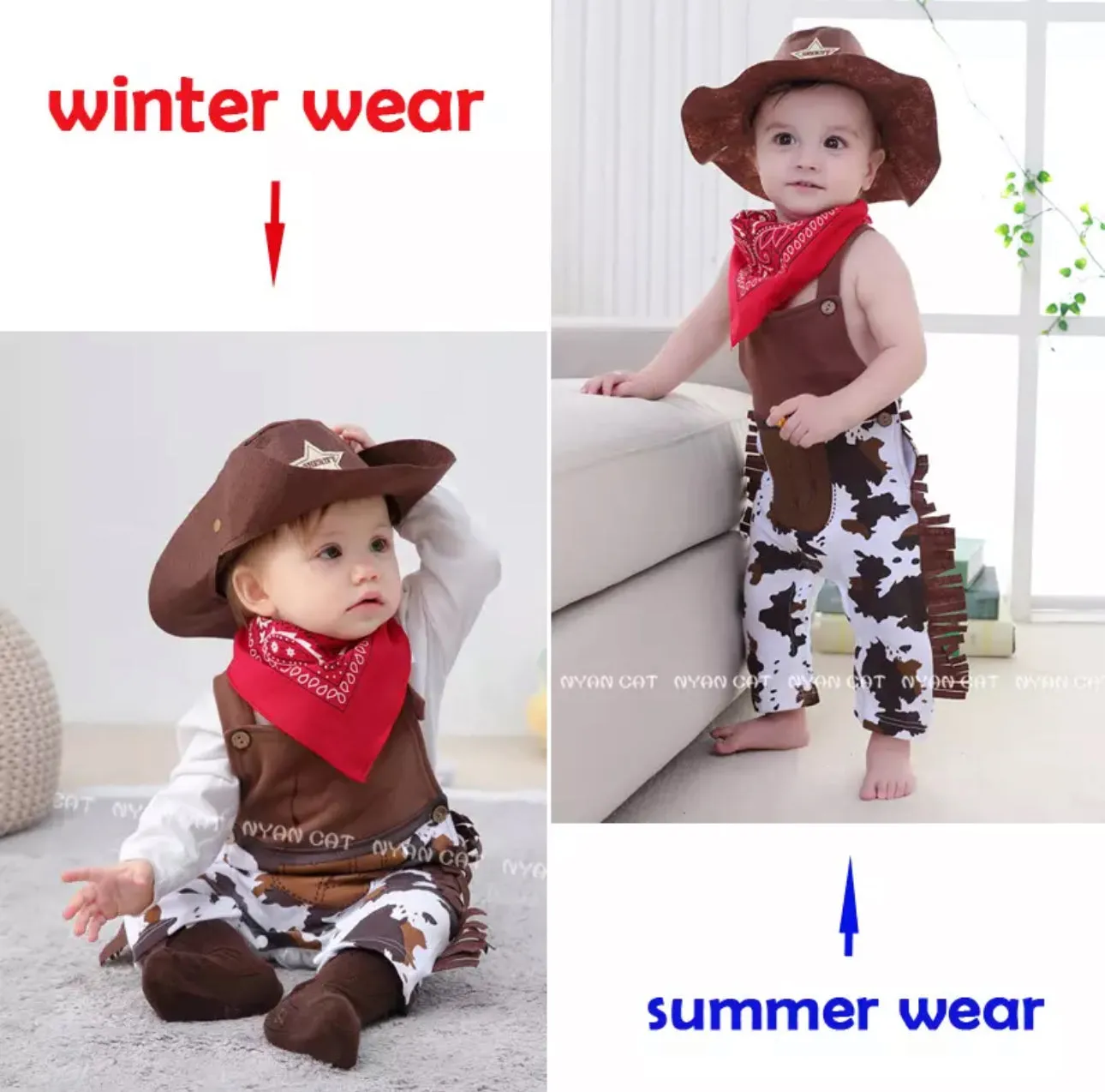 Baby Boy Cowboy Costume 0-10Y, Cowboy Cosplay , Halloween Costume