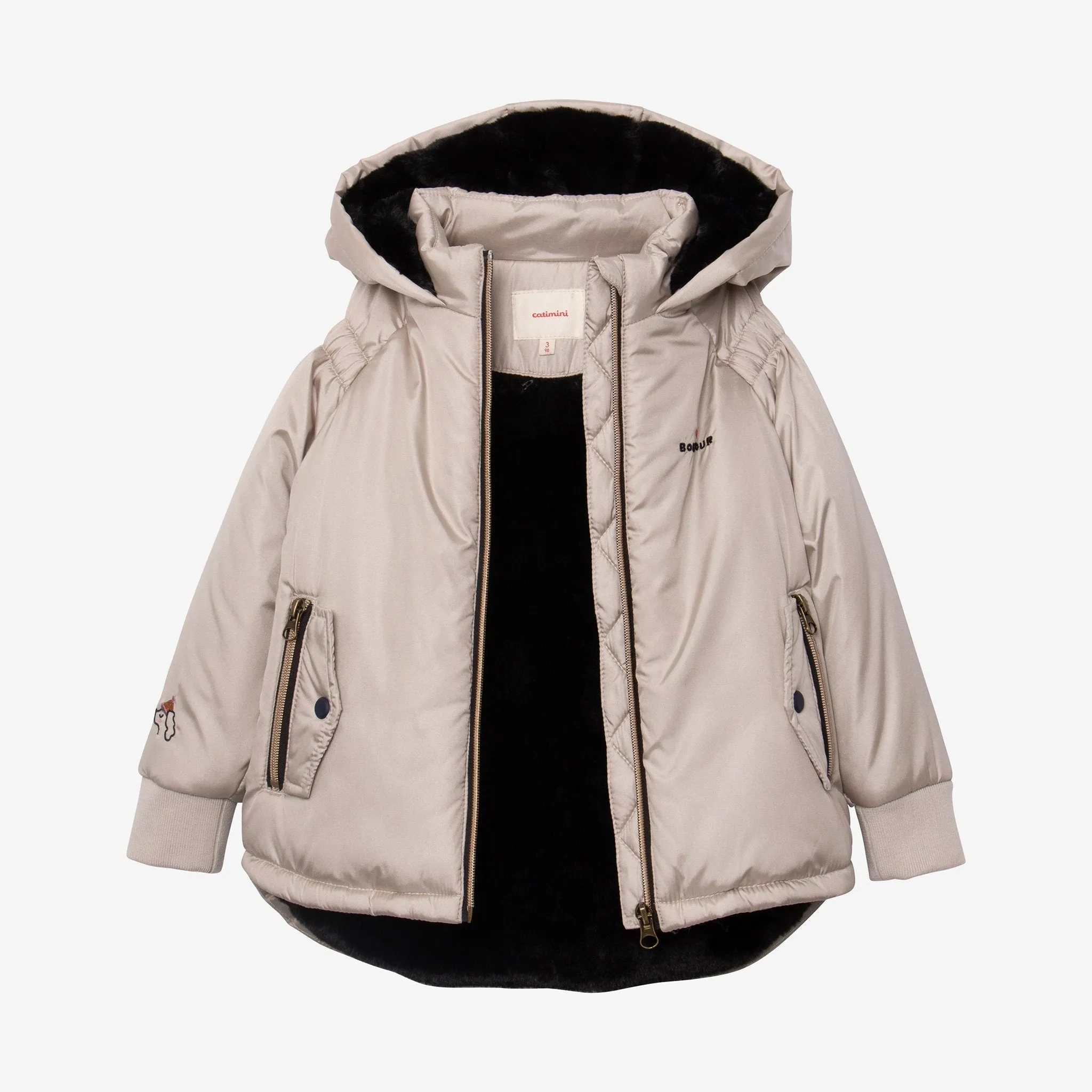 Baby girl grey parka