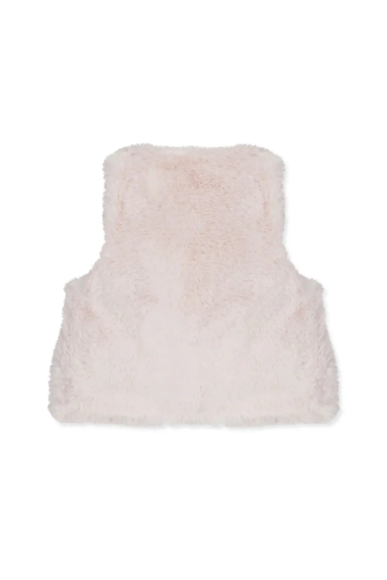 Baby girls dress with faux fur gilet