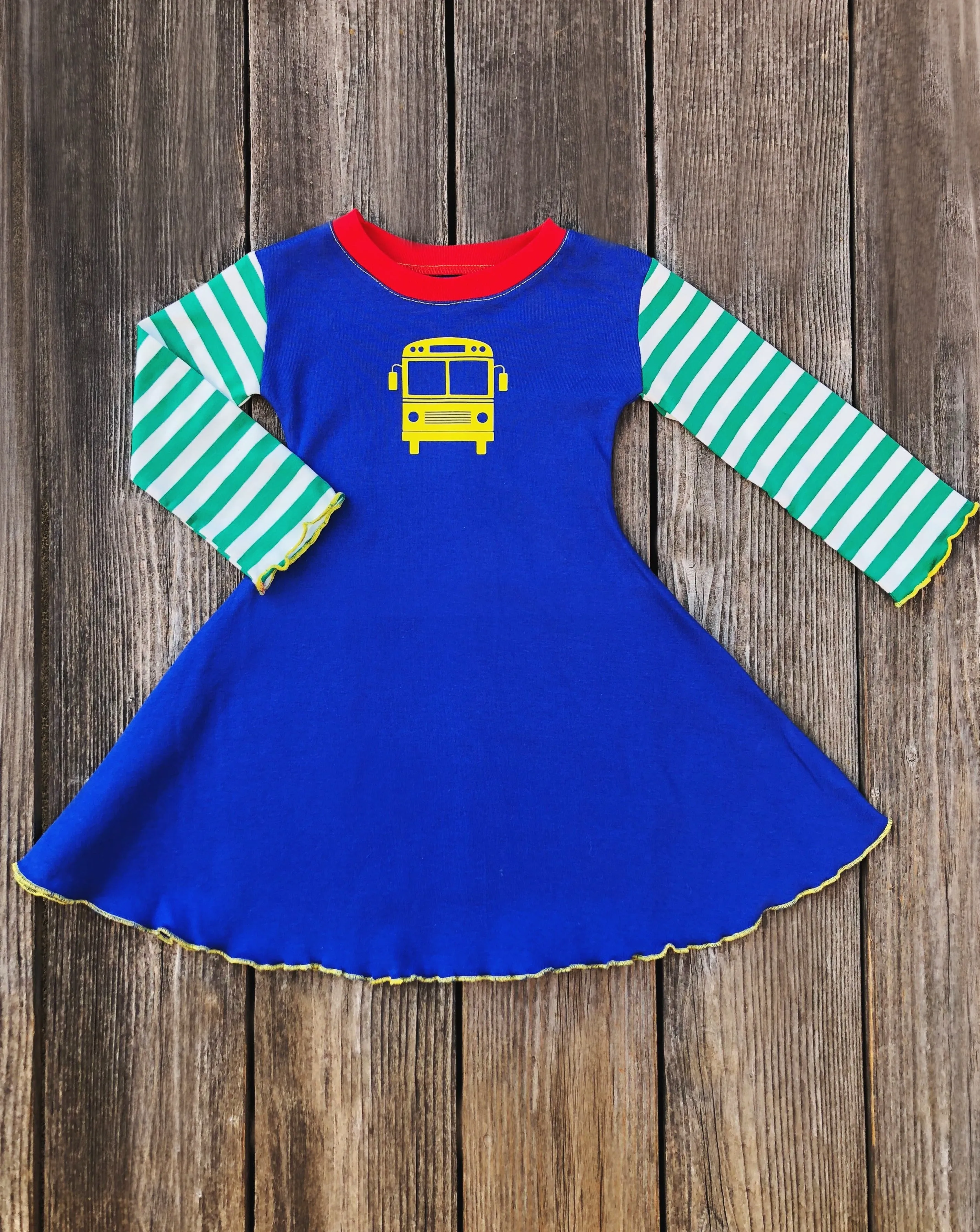 Back To School Primary Color Bus Dress