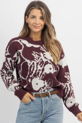 BAKED BROWN PRINT SWEATER