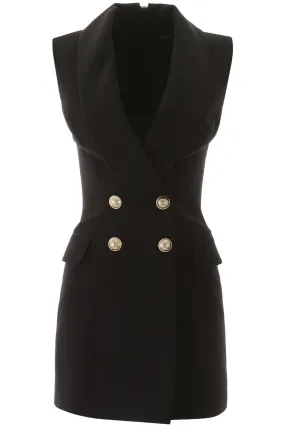 Balmain Double-Breasted Gilet Dress