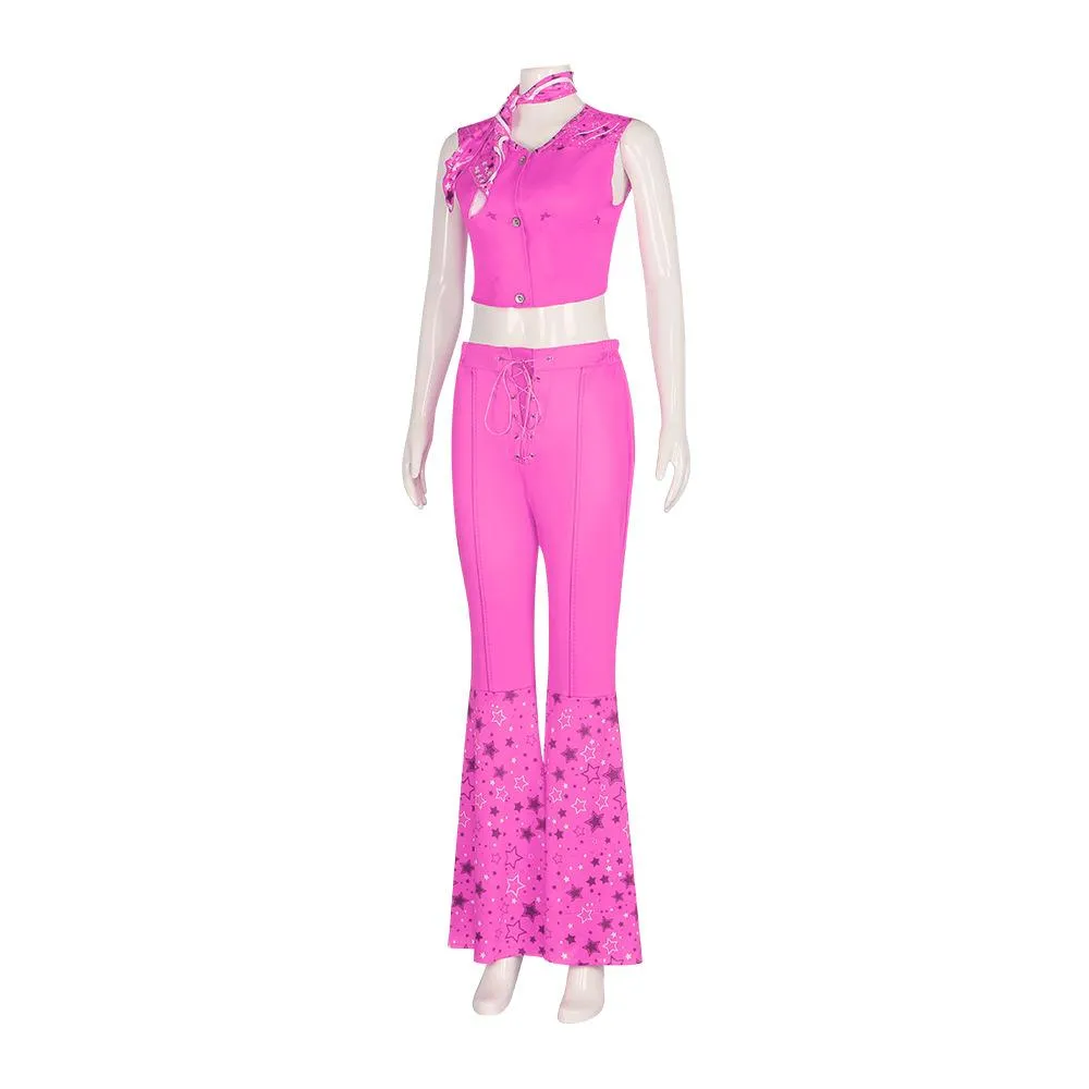 Barbie Margot Robbie Pink Western Cowgirl Cosplay Halloween Costume