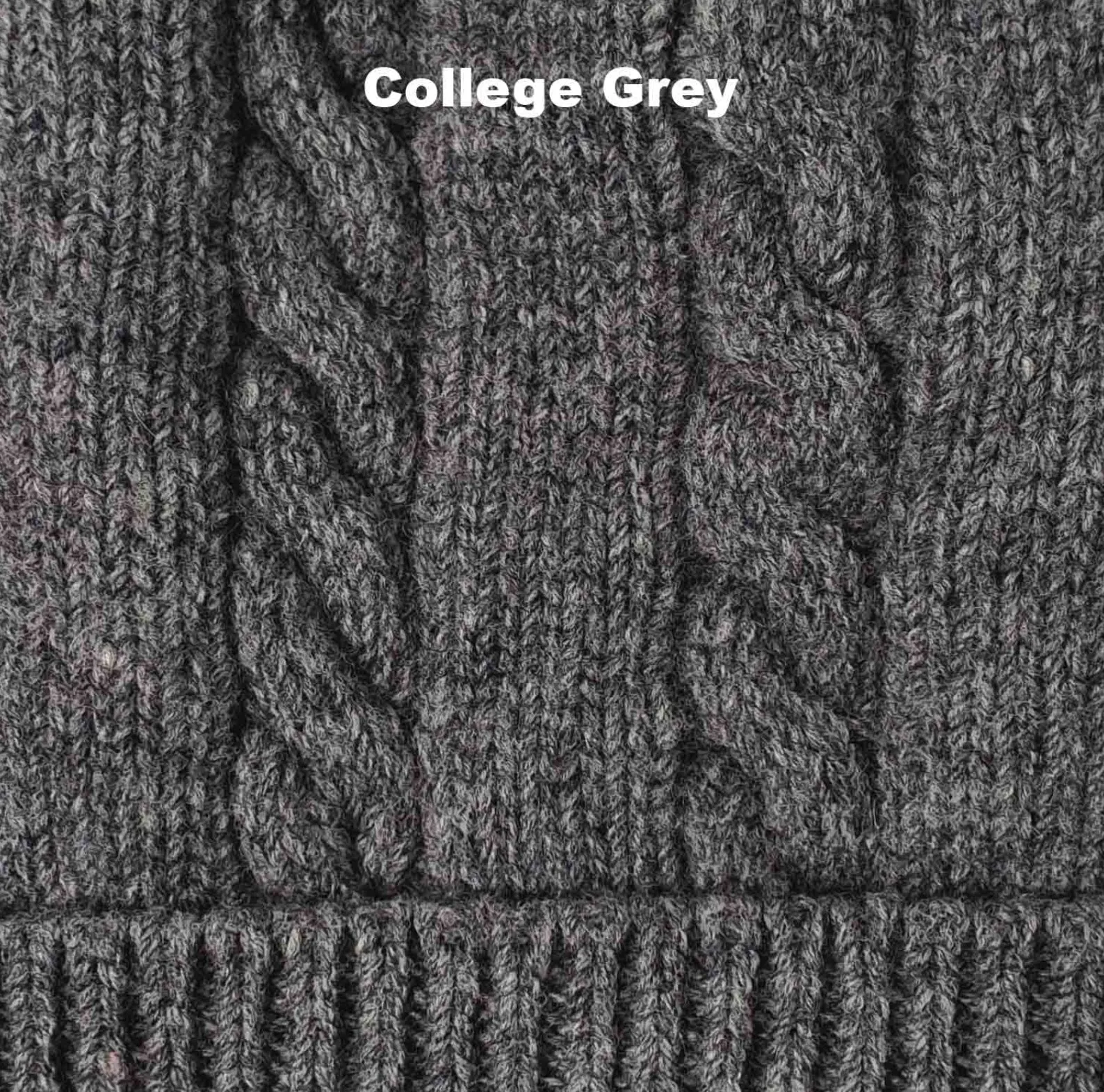 Beanie - Cable, College Grey