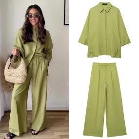 Bizo Summer 2 Pc Coord Set in Green