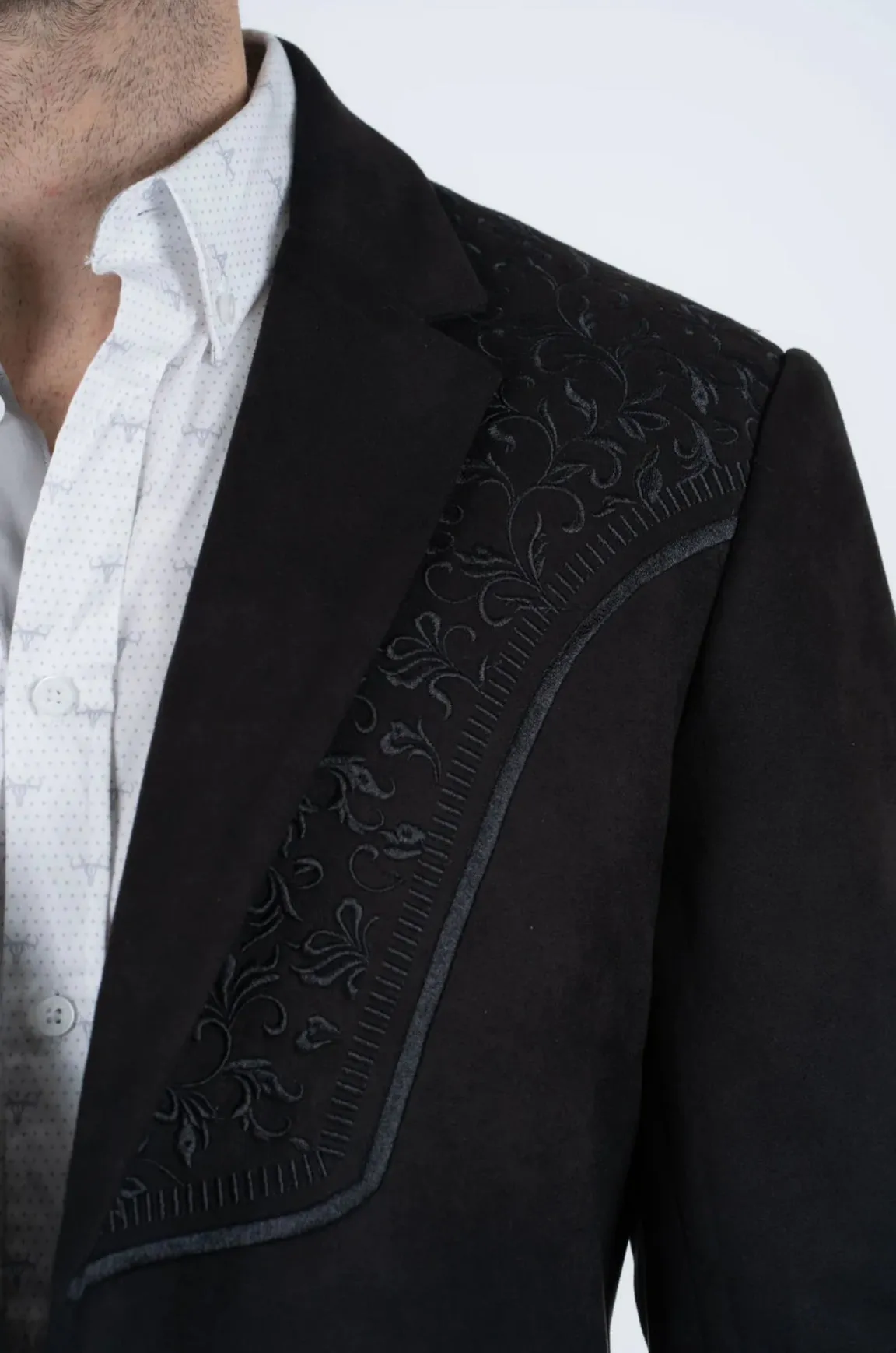 Black Embroidered Blazer