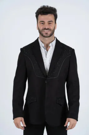 Black Embroidered Blazer