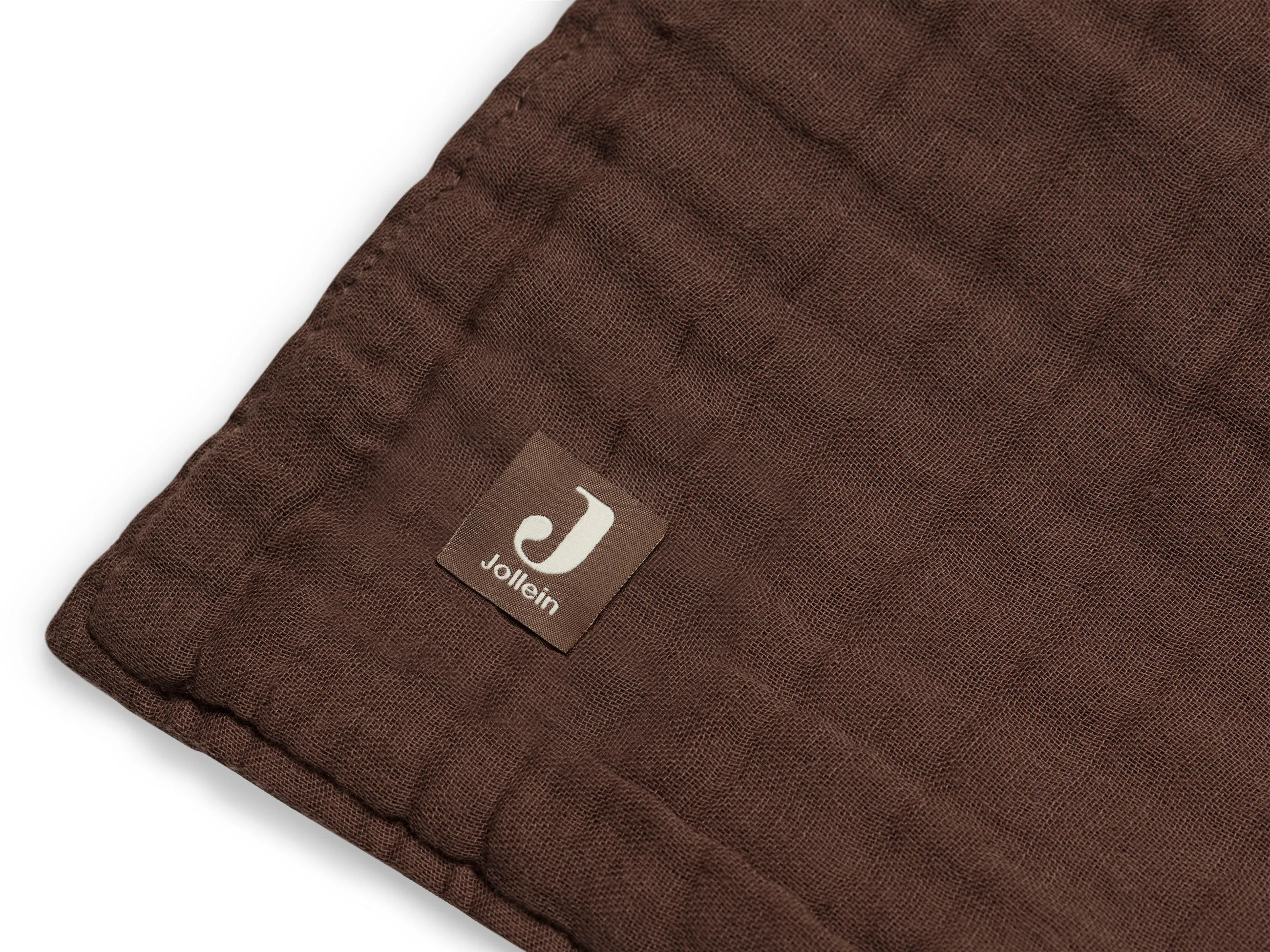 Blanket Cradle Wrinkled Cotton 75x100cm Chestnut