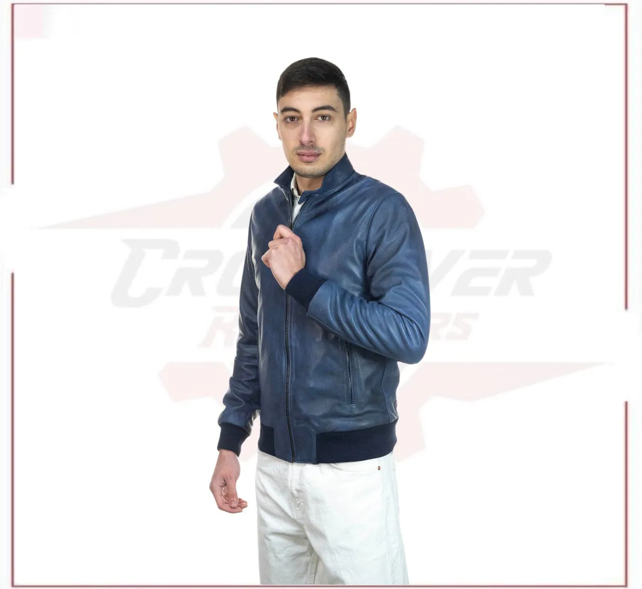 Bomber Napoli - Men’s Bomber Jacket in genuine leather