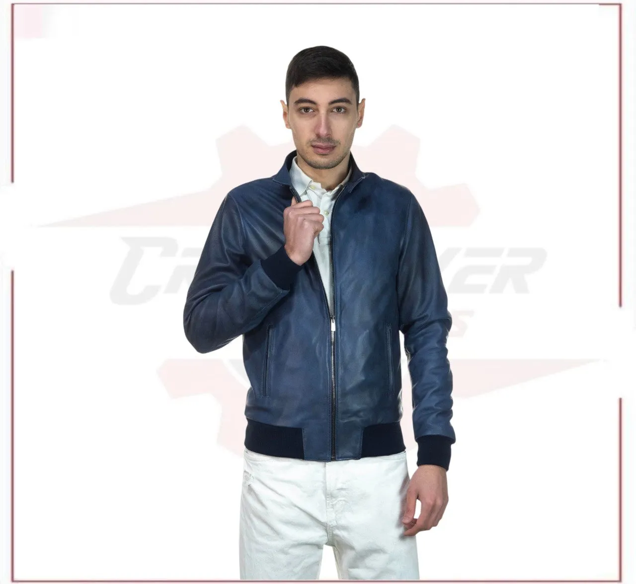 Bomber Napoli - Men’s Bomber Jacket in genuine leather