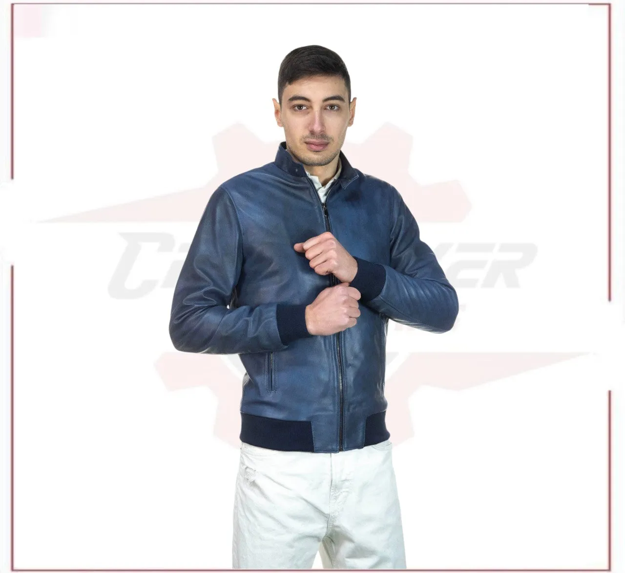 Bomber Napoli - Men’s Bomber Jacket in genuine leather