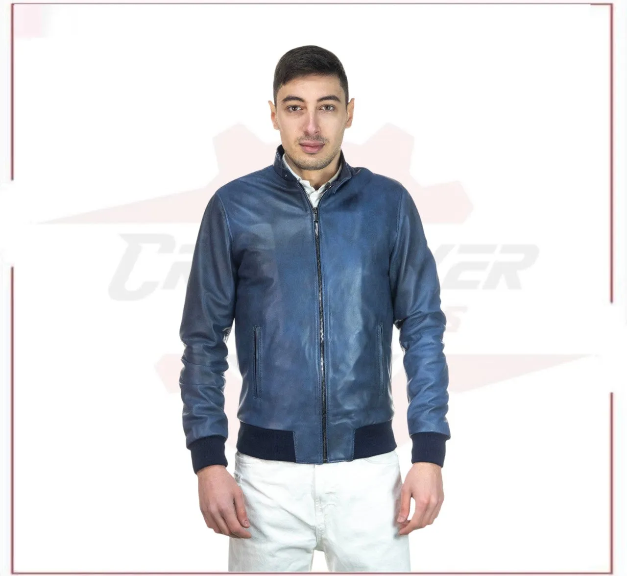 Bomber Napoli - Men’s Bomber Jacket in genuine leather