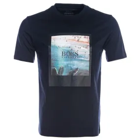 BOSS Tsummer 4 T Shirt in Navy