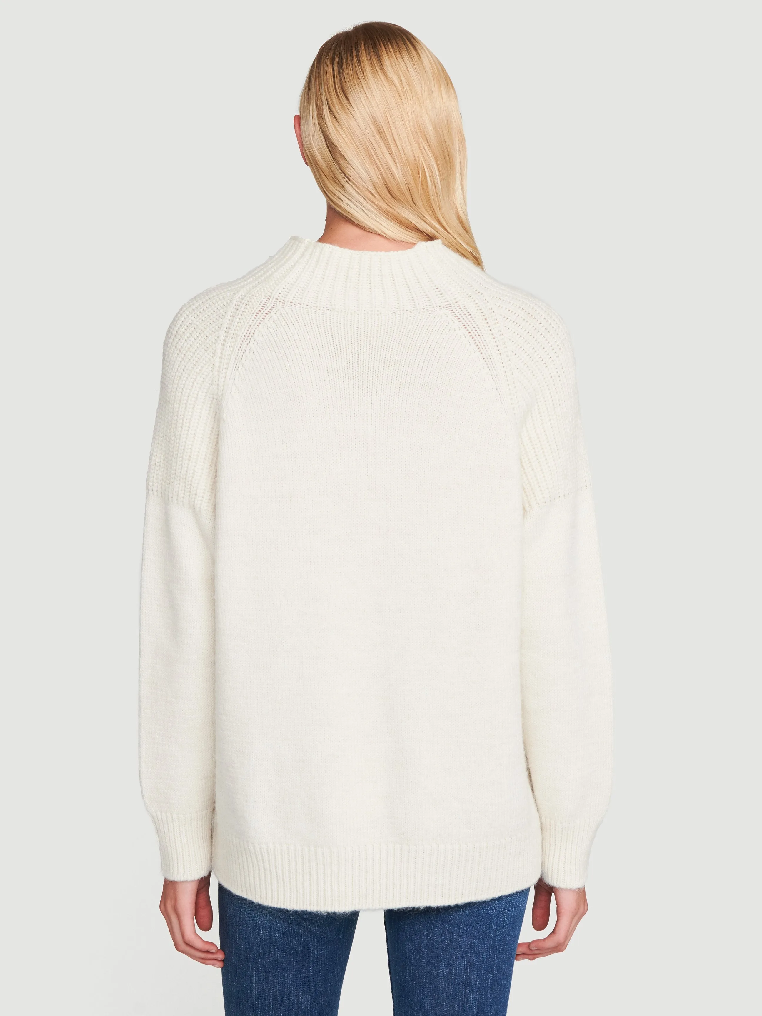 Boxy Rib Sweater -- Off White