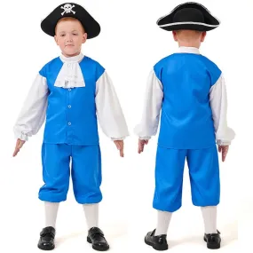 Boy Pirate Outfit Vintage Cosplay Costume Carnival Halloween For Kids