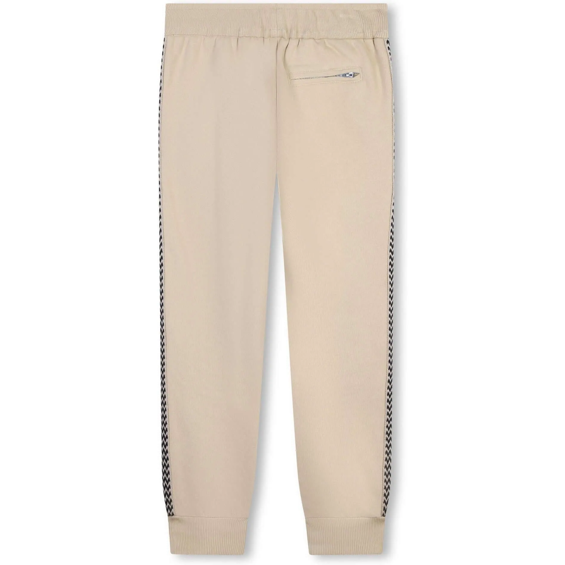 Boys Beige Curb Logo Joggers