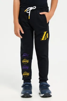 Boys Black Lakers Joggers