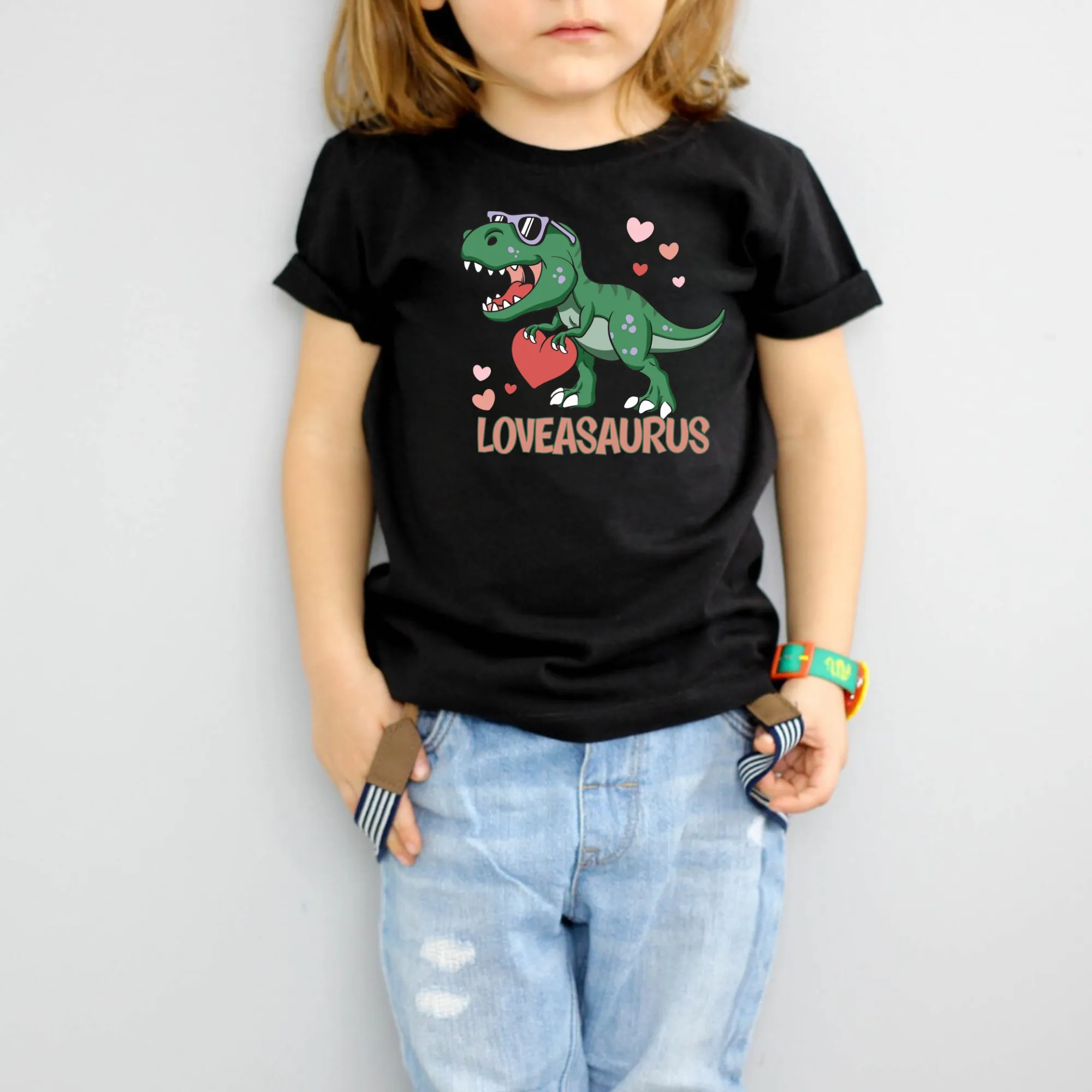 Boy's Dinosaur Valentine's Day Shirt