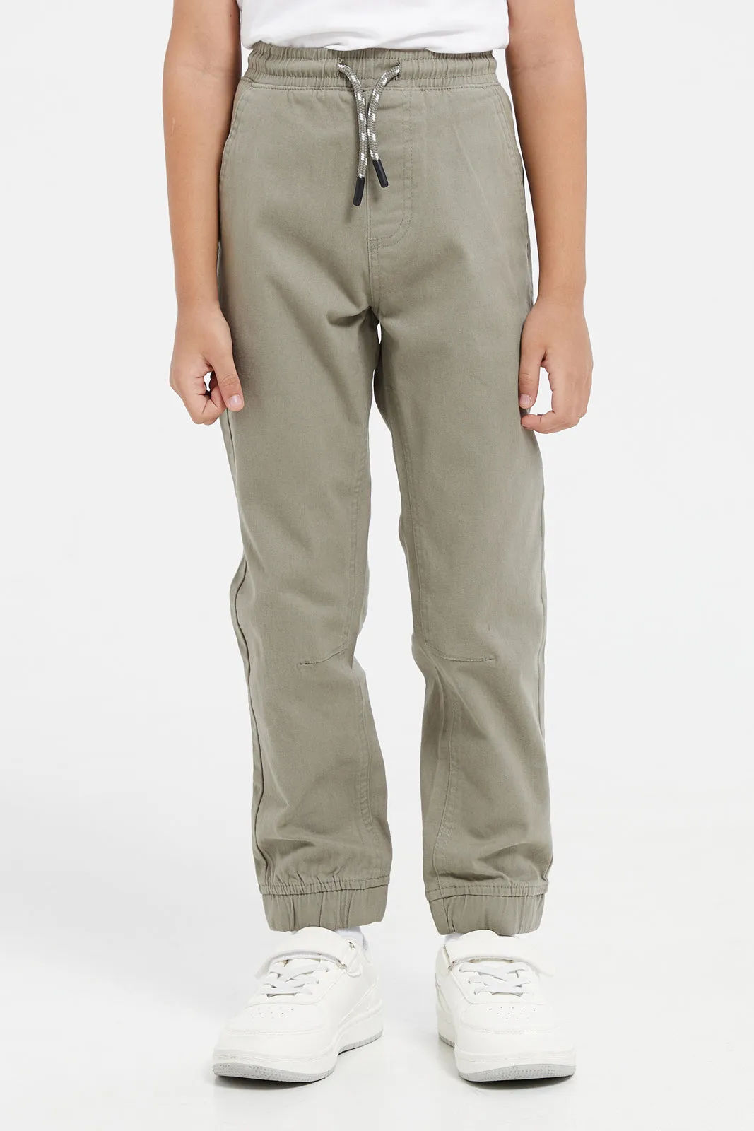 Boys Olive Elasticated Waist Jogger