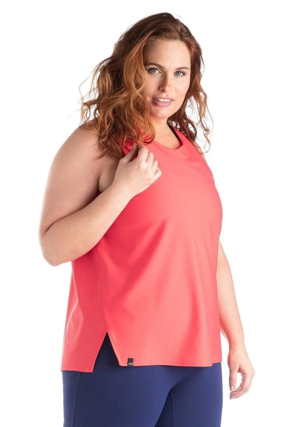 Camisole de Sport La Twin-Tip Taille Plus (Corail Fluo) de MOOV Activewear