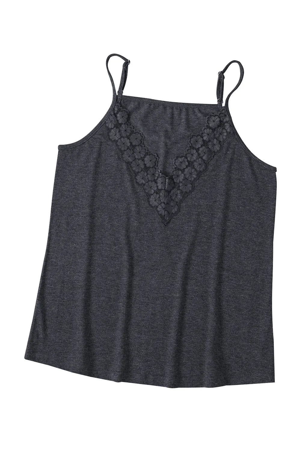 Camisole Top Lace Trim V Neck Spaghetti Strap Tank Top