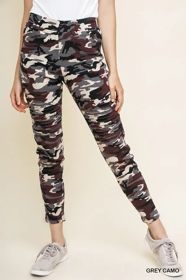 Camo Moto Pants, Grey