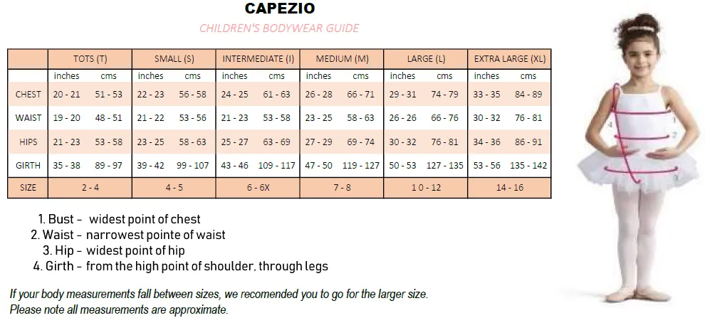 CAPEZIO CC102C V-NECK CAMISOLE LEOTARD GIRLS