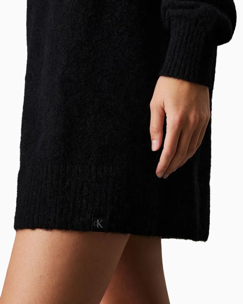 Ck Jeans - Textured Sweater V Neck Dress