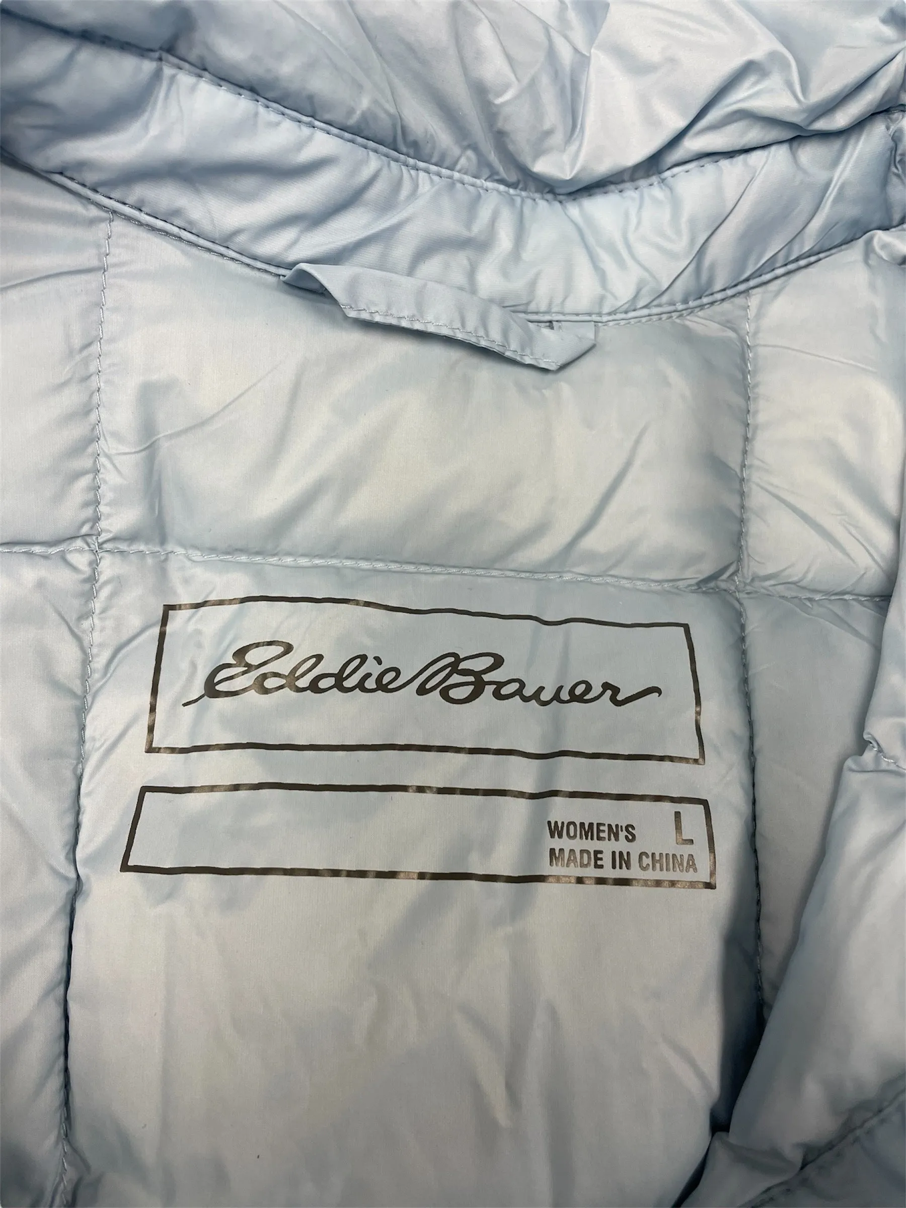 Coat Puffer & Quilted By Eddie Bauer In Blue, Size: L